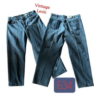 👛 (ANY 2/$60) Vintage LEVIS 634 Orange Tab Denim Jeans 38x32